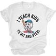 I Teach Kids To Hit And Steal Baseball Softball Coach Unisex Jersey T-Shirt I Teach Kids To Hit And Steal Baseball Softball Coach Unisex Jersey T-Shirt