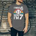 I Was 6 Now Im 7 Baseball Birthday Age 7 Unisex Jersey T-Shirt