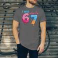 I Was 6 Now I'm 7 Meme Six Seven Baseball 7th Birthday Unisex Jersey T-Shirt