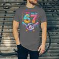 7th Birthday Boys I Was 6 Now I'm 7 Baseball Ice Cream Drip Unisex Jersey T-Shirt