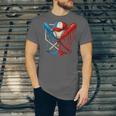 American Baseball Drip Graffiti Ball And Bat Unisex Jersey T-Shirt