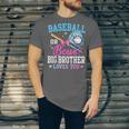 Baseball Or Bows Big Brother Loves You Gender Pink Or Blue Unisex Jersey T-Shirt