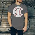 Baseball Sport Player Graphic Monogram Initial Letter C Unisex Jersey T-Shirt