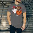 Cute Heart Baseball Basketball Football Valentine Boy Men Unisex Jersey T-Shirt