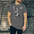 Cute Kitten Playing Baseball Hitter Bat Cool Baseball Cat Unisex Jersey T-Shirt