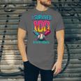 HUGvyn I Survived 100 Days Baseball Teacher Ice Cream Drip Unisex Jersey T-Shirt HUGvyn I Survived 100 Days Baseball Teacher Ice Cream Drip Unisex Jersey T-Shirt
