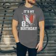 It's My 8th Birthday Baseball Football Heart 8 Year Old Unisex Jersey T-Shirt