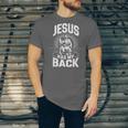 Jesus Has My Back Baseball Faith Motivation Tee Christian Unisex Jersey T-Shirt