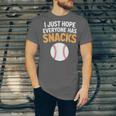I Just Hope Everyone Has Snacks Baseball Game Day Fan Unisex Jersey T-Shirt I Just Hope Everyone Has Snacks Baseball Game Day Fan Unisex Jersey T-Shirt