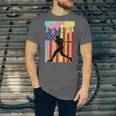 Retro Baseball Drip Boys Ice Cream Patriotic American Flag Unisex Jersey T-Shirt