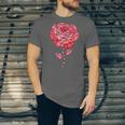 Sporty Rose Graphic With Baseball And Rugby Ball Petals Unisex Jersey T-Shirt