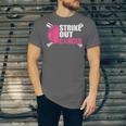 Strike Out Cancer Breast Cancer Awareness Baseball Warrior Unisex Jersey T-Shirt