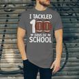 I Tackled 100 Days Of School Baseball Player Kids Teacher Unisex Jersey T-Shirt I Tackled 100 Days Of School Baseball Player Kids Teacher Unisex Jersey T-Shirt