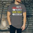 Women's Hit Hard Run Fast Turn Left Baseball Quote Fan Coach Unisex Jersey T-Shirt Women's Hit Hard Run Fast Turn Left Baseball Quote Fan Coach Unisex Jersey T-Shirt