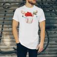 Baseball Christmas Reindeer Santa Hat Sports Player Xmas Unisex Jersey T-Shirt