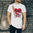 Heart Playing Baseball Valentines Day Unisex Jersey T-Shirt Heart Playing Baseball Valentines Day Unisex Jersey T-Shirt
