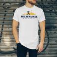 Milwaukee Baseball Minimalist City Skyline Baseball Lover Unisex Jersey T-Shirt