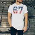 Number 67 USA Raglan Baseball Tee Unisex Jersey T-Shirt Number 67 USA Raglan Baseball Tee Unisex Jersey T-Shirt