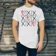 Tic Tac Toe Love Hearts Romantic Valentine Raglan Baseball Tee Unisex Jersey T-Shirt