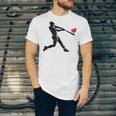 Valentines Day Baseball Batter Silhouette Heart Men Boys Kid Unisex Jersey T-Shirt Valentines Day Baseball Batter Silhouette Heart Men Boys Kid Unisex Jersey T-Shirt