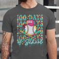 100 Days Of School Drip Baseball 100th Day Baseball School Unisex Jersey T-Shirt
