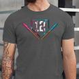 12th Birthday Baseball Ice Cream Drip 12 Years Old Boy Kids Unisex Jersey T-Shirt