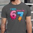 I Was 6 Now I'm 7 Meme Six Seven Baseball 7th Birthday Unisex Jersey T-Shirt