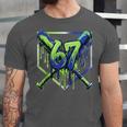 67 Baseball Drip Effect Urban Tee Style 6-7 Meme Graphic Unisex Jersey T-Shirt
