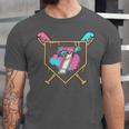7th Birthday Baseball Bat Ice-Cream Drip 7yrs Old Boys Girls Unisex Jersey T-Shirt