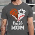 Ball Mom Heart Soccer Basketball Baseball Football Mom Unisex Jersey T-Shirt Ball Mom Heart Soccer Basketball Baseball Football Mom Unisex Jersey T-Shirt