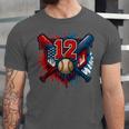 Baseball 12 Year Old Splash Drip 12th Birthday Boy Number 12 Unisex Jersey T-Shirt Baseball 12 Year Old Splash Drip 12th Birthday Boy Number 12 Unisex Jersey T-Shirt