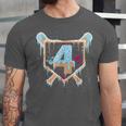 Baseball 4 Year Old Ice Cream Drip 4th Birthday Boy Number 4 Unisex Jersey T-Shirt