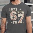 Baseball 7th Birthday 6 7 Years Old I Was 6 Now I'm 7 Unisex Jersey T-Shirt Baseball 7th Birthday 6 7 Years Old I Was 6 Now I'm 7 Unisex Jersey T-Shirt