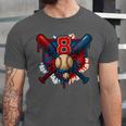 Baseball 8 Year Old Splash Drip 8th Birthday Boy Number 8 Unisex Jersey T-Shirt Baseball 8 Year Old Splash Drip 8th Birthday Boy Number 8 Unisex Jersey T-Shirt