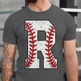 Baseball Alphabet Monogram Initial Letter R Unisex Jersey T-Shirt