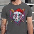 Baseball Christmas Santa Hat Baseball Christmas Drip Unisex Jersey T-Shirt