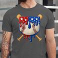 Baseball Drip American Flag Home Plate 4th Of July Patriotic Unisex Jersey T-Shirt Baseball Drip American Flag Home Plate 4th Of July Patriotic Unisex Jersey T-Shirt