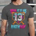 Baseball Drip Bruh It's My 13th Birthday Boy Ice Cream Drip Unisex Jersey T-Shirt