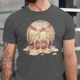 Baseball Drip Ice Cream Melting Illustration Unisex Jersey T-Shirt Baseball Drip Ice Cream Melting Illustration Unisex Jersey T-Shirt