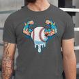 Baseball Drip Ice Cream Strong Character Unisex Jersey T-Shirt