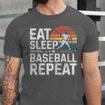 Baseball Fan Vintage Retro Eat Sleep Baseball Repeat Unisex Jersey T-Shirt Baseball Fan Vintage Retro Eat Sleep Baseball Repeat Unisex Jersey T-Shirt
