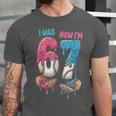 Baseball Ice Cream I Was 6 Now I'm 7 67 Birthday Boy Unisex Jersey T-Shirt Baseball Ice Cream I Was 6 Now I'm 7 67 Birthday Boy Unisex Jersey T-Shirt