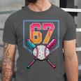 Baseball Ice Cream Drip Number 67 Player 67th Birthday Men Unisex Jersey T-Shirt Baseball Ice Cream Drip Number 67 Player 67th Birthday Men Unisex Jersey T-Shirt