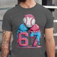 Baseball Ice Cream Drip Six Seven Gen Alpha Meme 67 Unisex Jersey T-Shirt