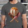 Baseball Ice Cream Drip Style Melting Ice Cream Youth Teen Unisex Jersey T-Shirt