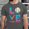 Baseball Love Drip Ice Cream Colorful Baseball Unisex Jersey T-Shirt