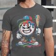 Baseball Mascot Attitude Graffiti Splash Bat Cap Unisex Jersey T-Shirt