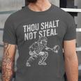Baseball Player Catcher Thou Shalt Not Steal Coach Baseball Unisex Jersey T-Shirt Baseball Player Catcher Thou Shalt Not Steal Coach Baseball Unisex Jersey T-Shirt