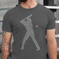 Baseball Player Typography Word Art Unisex Jersey T-Shirt