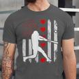 Baseball Silhouette Heart USA Flag Hearts American Boys Kids Unisex Jersey T-Shirt Baseball Silhouette Heart USA Flag Hearts American Boys Kids Unisex Jersey T-Shirt